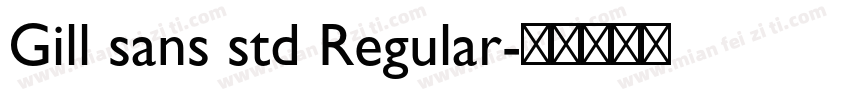 Gill sans std Regular字体转换